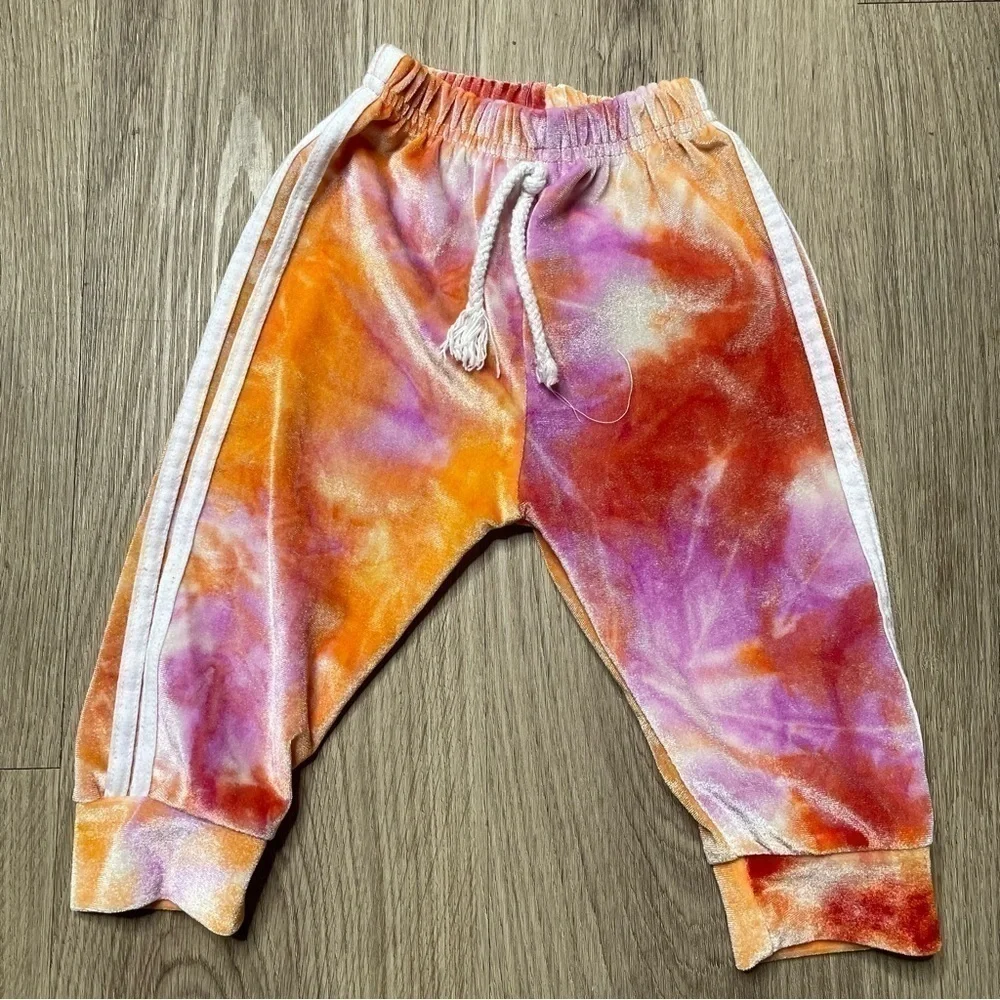 Hoodie Jogger Set - 2pc | Baby 6-9 Months | Orange Tie Dye